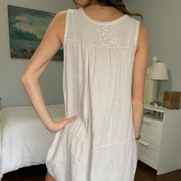 Linen Summer Mini Dress - Picture 3 of 6